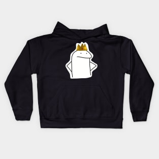 Stickman with a golden crown Kids Hoodie